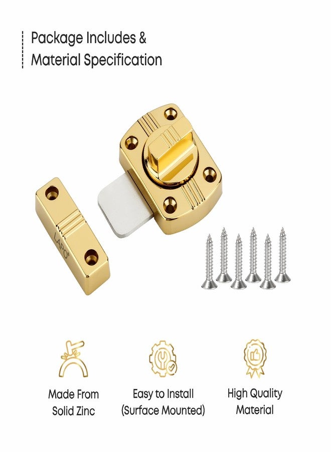LAPO 1 Piece Latch Lock for Bathroom, Door Latch for Home, Door Stopper, Chitkani, Baby Latch for Balcony, Storeroom, Bedroom (Material- Zinc, PVD Gold Finish, 3 Years Warrany)-SQR - Image 5